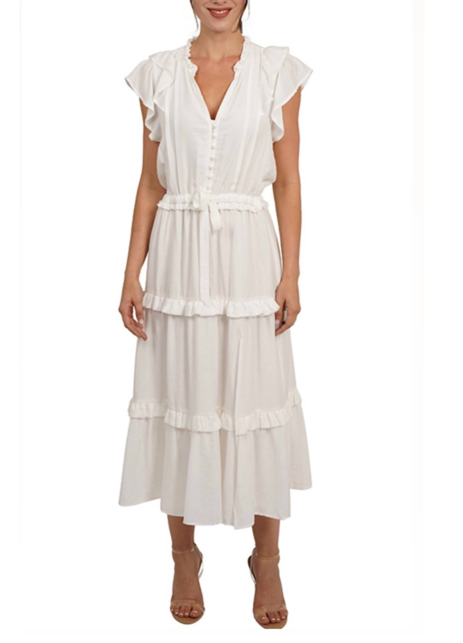 TIERED MIDI DRESS
