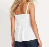 Naked Zebra - Knot Strap Smocked Tank Top