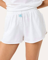 Cozyland by Morgan Lane Solid Boxer Short in chalk - women's shorts - detail view