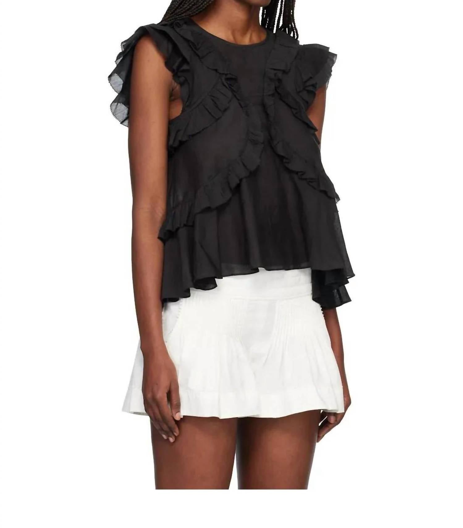 Isabel Marant - Nalou Frilly Cotton Voile Top
