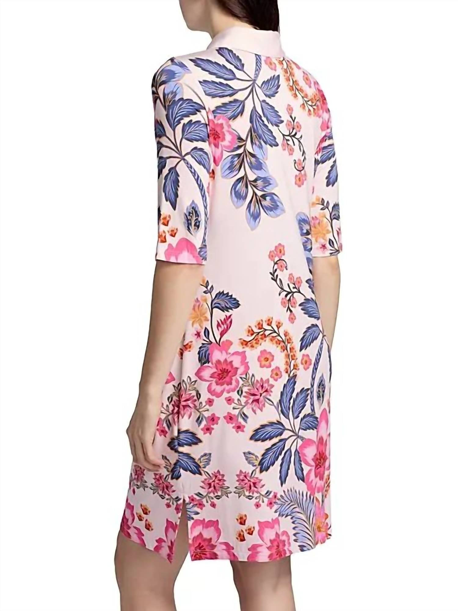 Johnny Was - JANIE FAVORITE ELBOW SLEEVE DOLMAN POLO SHIRT DRESS