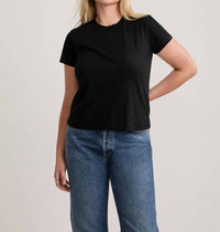 Maison Wheat Charlotte Crew Neck Tee in black - women's t-shirt