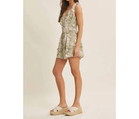 In February - Tropical Lightweight Rayon Blend Romper