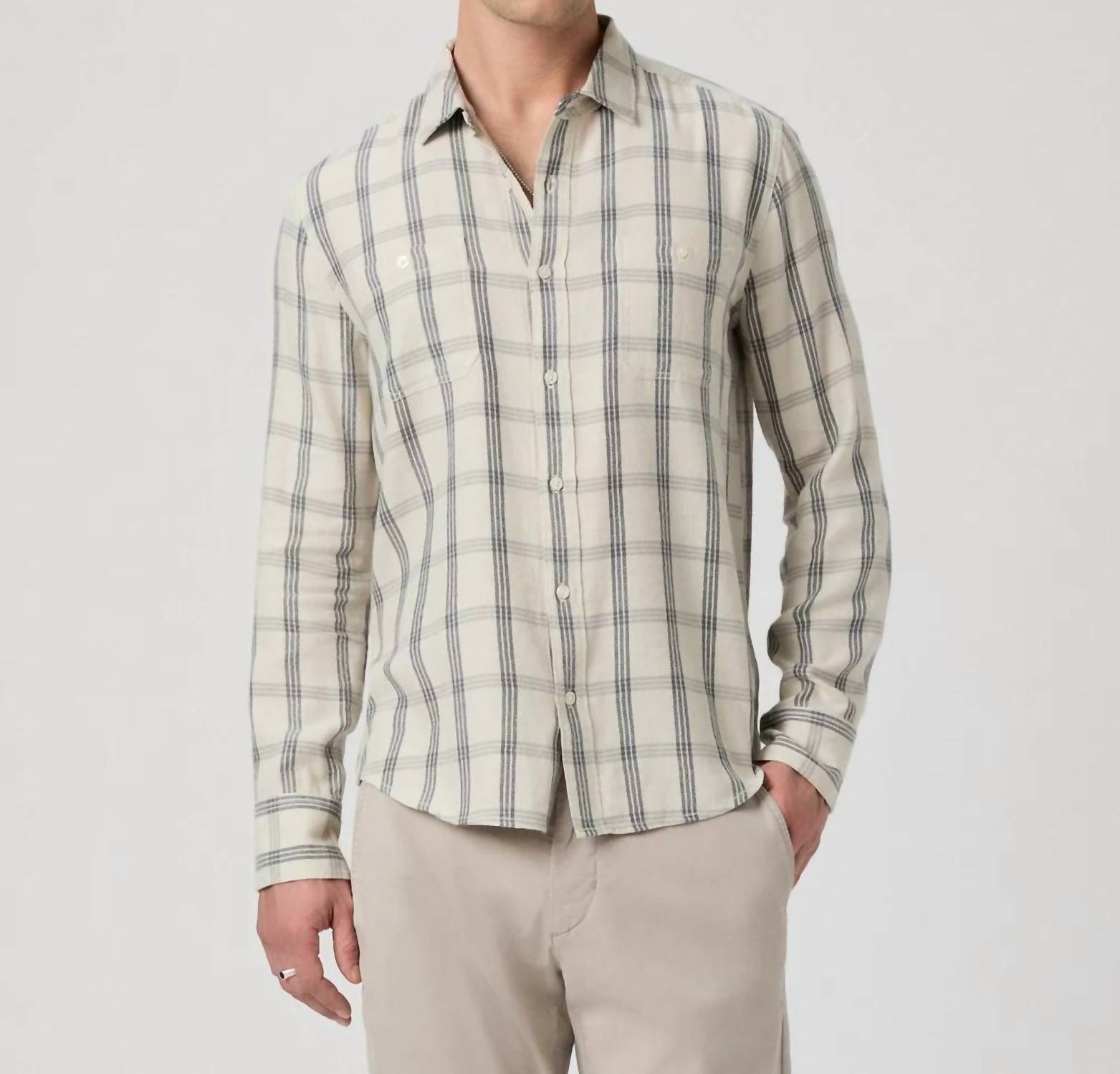 Paige - Everett Check Plaid Button Down Shirt