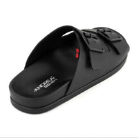 Andrea Men's High-quality Sandal in black - men's sandal - detail view