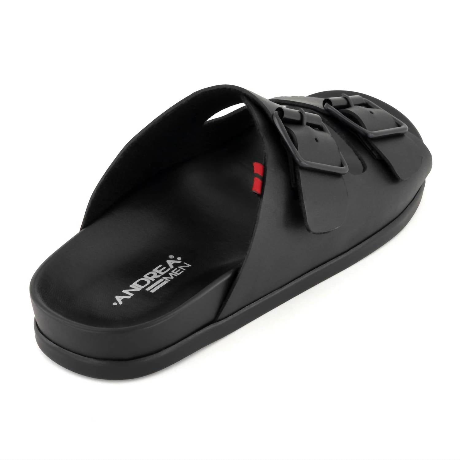 Andrea Men's High-quality Sandal in black - men's sandal - detail view