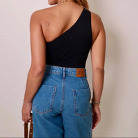Dress To - One Shoulder Crepe Bodysuit