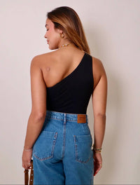 Dress To - One Shoulder Crepe Bodysuit