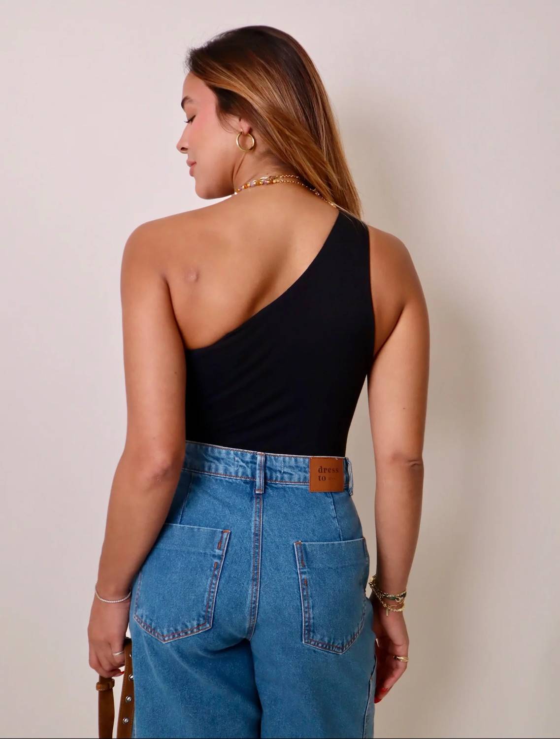 Dress To - One Shoulder Crepe Bodysuit
