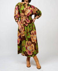 Uncle Frank - Big Blooms Midi Dress