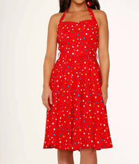 Orchid Bloom - Halter Swing Dress