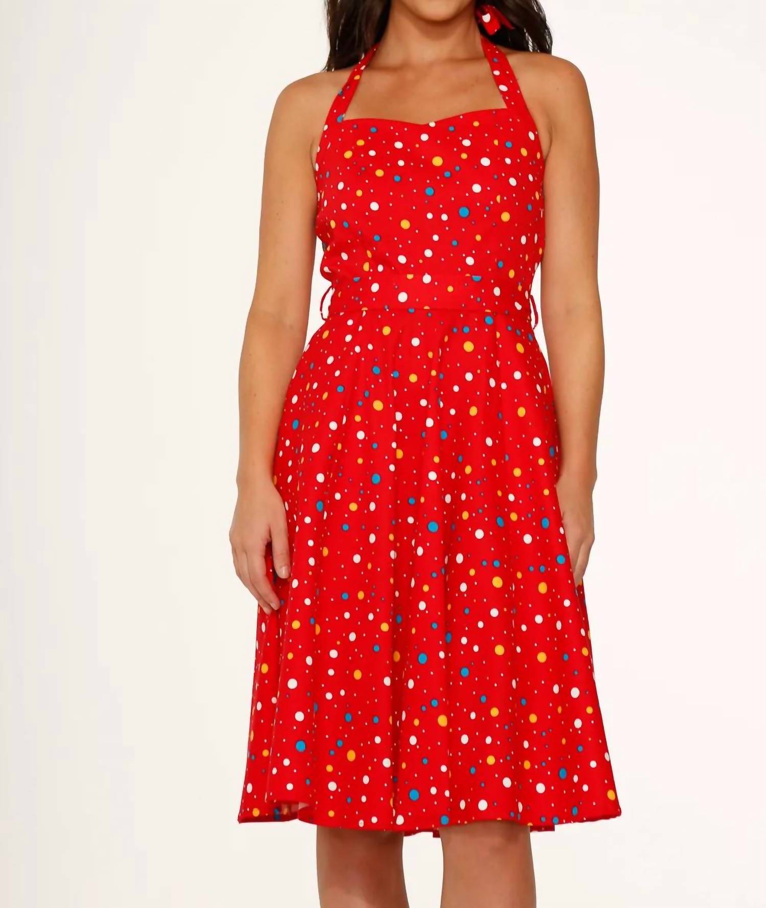 Orchid Bloom - Halter Swing Dress