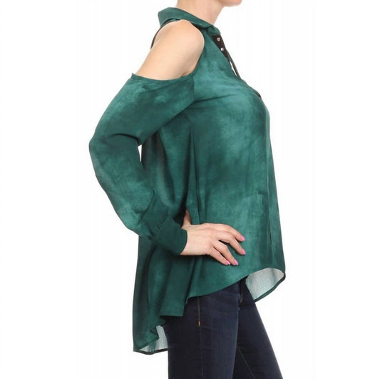 Ariella - Cold Shoulder Tunic Top