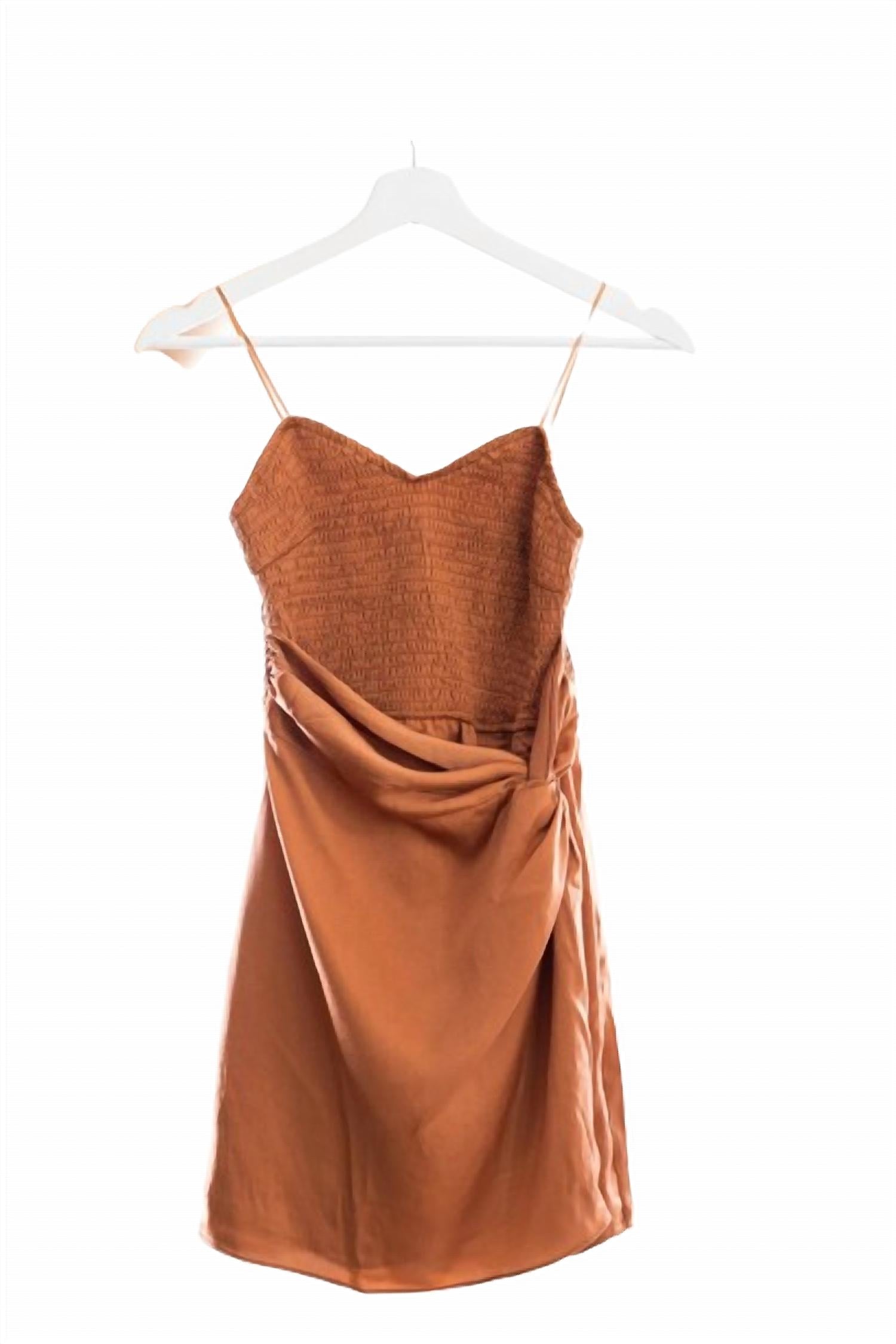 Mustard Seed - Women's Wooven Twisted Front Smocked Tube Dress