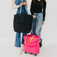 Pretty Simple - Women's Quilted Tote Roller Bag