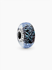 Pandora Women's Rounded Murano Glass Charm in wavy blue - women's item