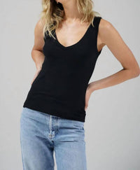 Lna - V Slim Ribbed Tank Top