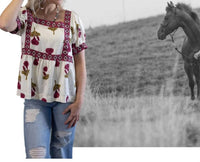 Umgee - Prairie Marigold Western Boho Blouse