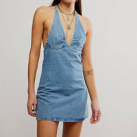 Free People - Trevi Denim Mini Dress
