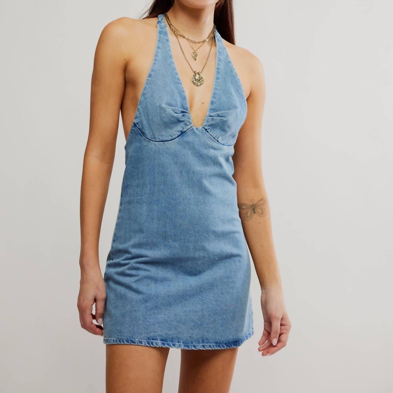 Free People - Trevi Denim Mini Dress