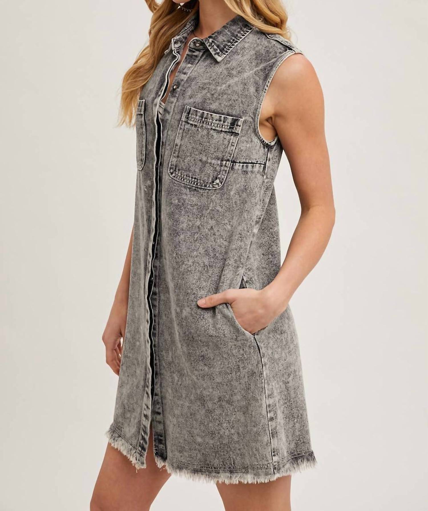 Bluivy - Rustic Denim Mini Dress