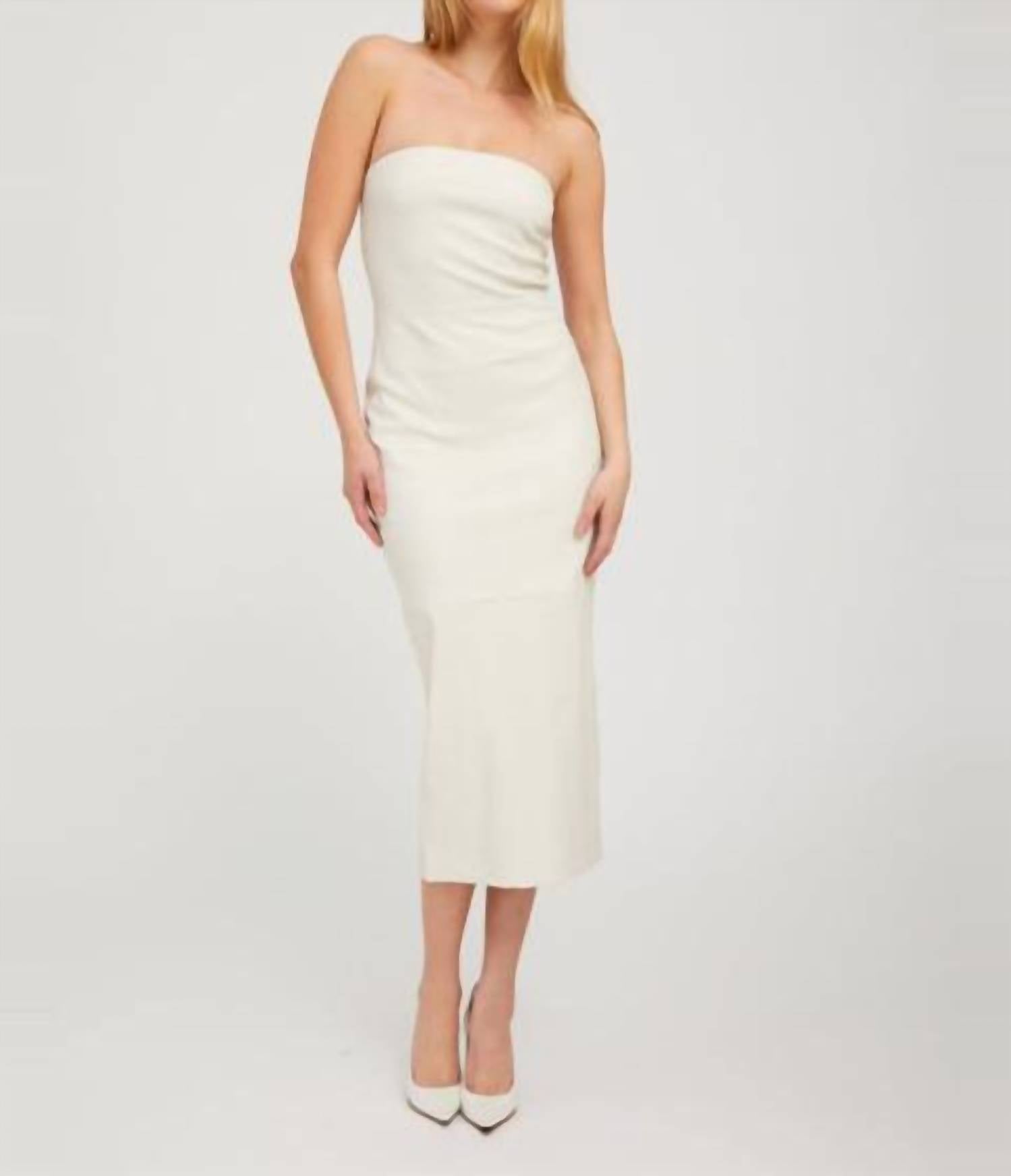 Sprwmn - Women's Leather Tube Dress