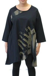 Modesce - Flower Collage Hand Painted Tunic Top