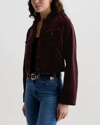 Ag Jeans - Isa Velvet Cropped Trucker Jacket