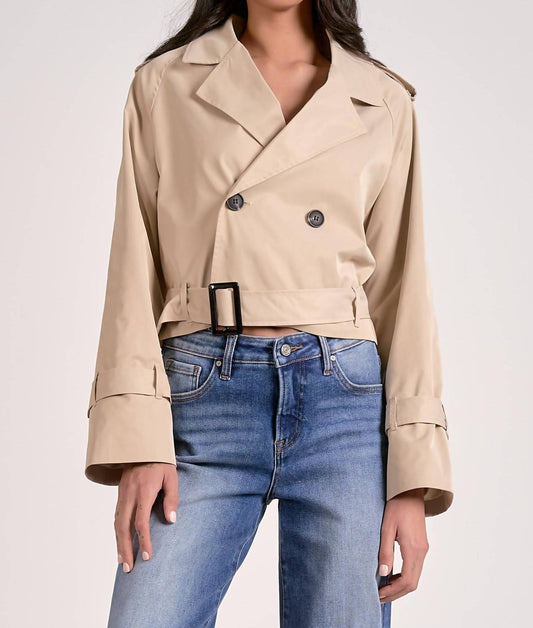 Elan - Alice Cropped Trench Coat