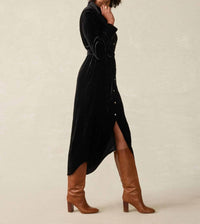 Faherty - Stretch Silk Velvet Riley Midi Dress