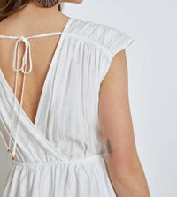 Mustard Seed - Metal Beaded Drawstring Wrap Dress