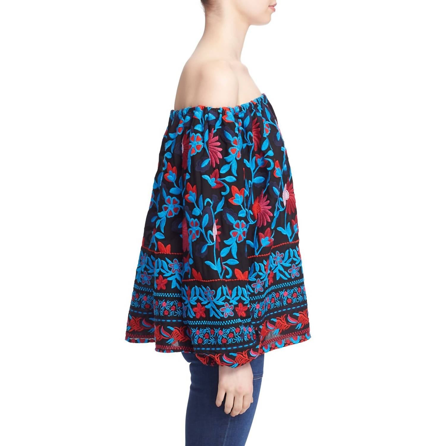Nessa Embroidered Off the Shoulder Top