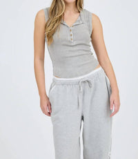 Blu Pepper - Henley Knit Tank Top