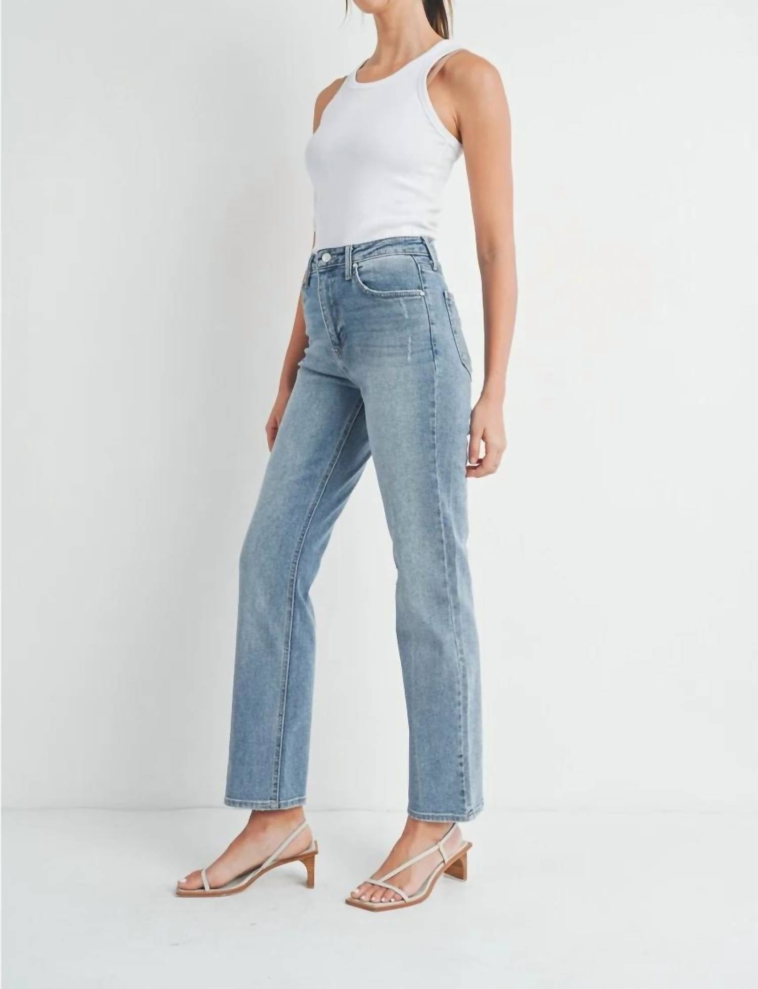Just Black Denim - Full Length Straight Jeans