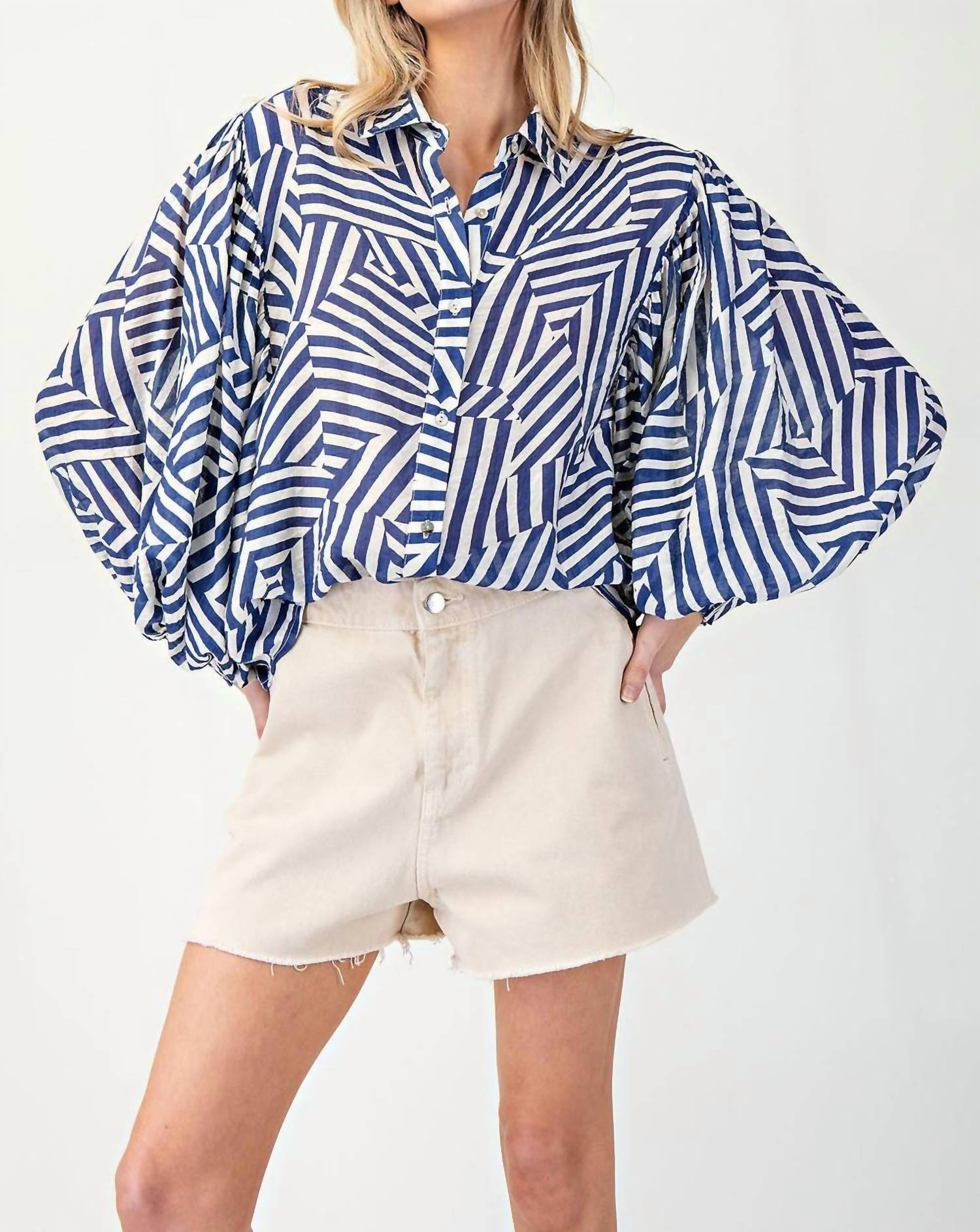 Ee:Some - Zandra Button Down Blouse