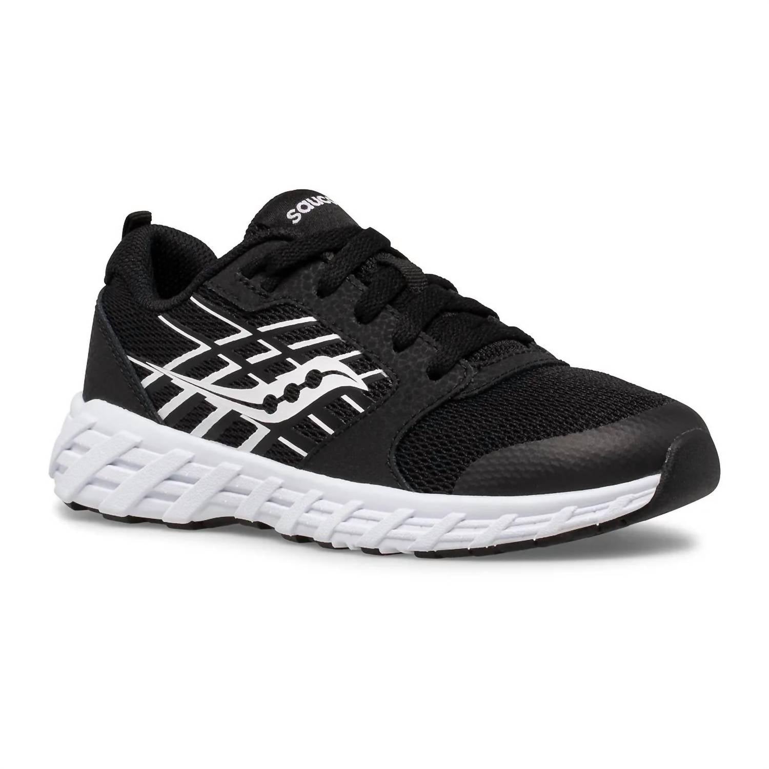SAUCONY Kid's Wind AC 2.0 Sneaker in black white - kids' sneaker