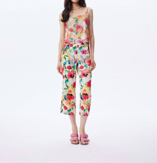 Theo The Label - Theia Orchid Printed Sequin Tank Top
