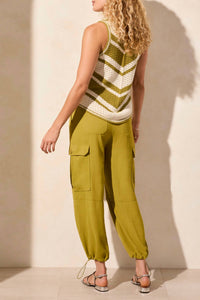 Tribal - Crew Neck Racer Back Sweater Knit Tank