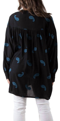 Gigi Moda - Paisley Tiered Long Sleeve Blouse