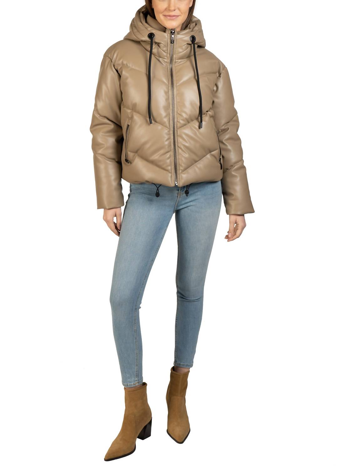 Love Token - Long Sleeve Hooded Puffer Jacket