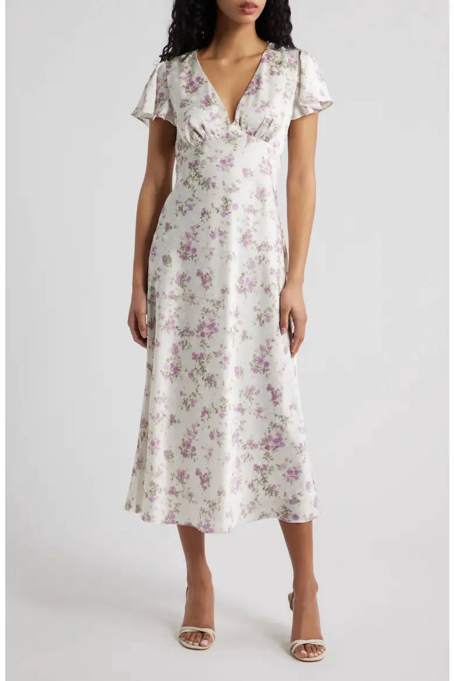 Lulus - Fernanda Flutter Sleeve Dress
