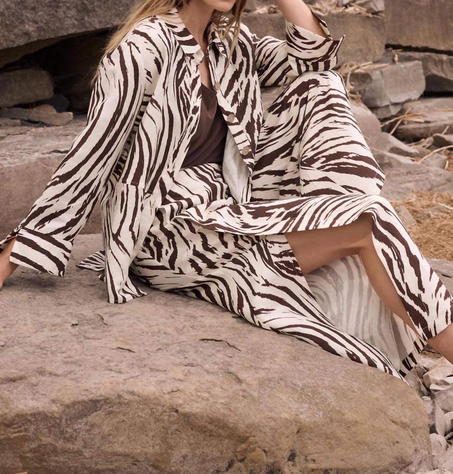 Joseph Ribkoff - ANIMAL PRINT A LINE BLOUSE