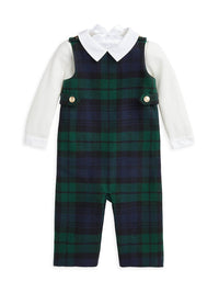 Polo Ralph Lauren - Baby Boys Collared Bodysuit & Plaid Overalls Set