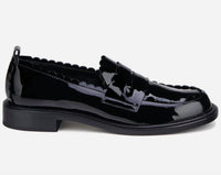AGL Women's Janise Patent Leather Penny Loafers in black - women's flats