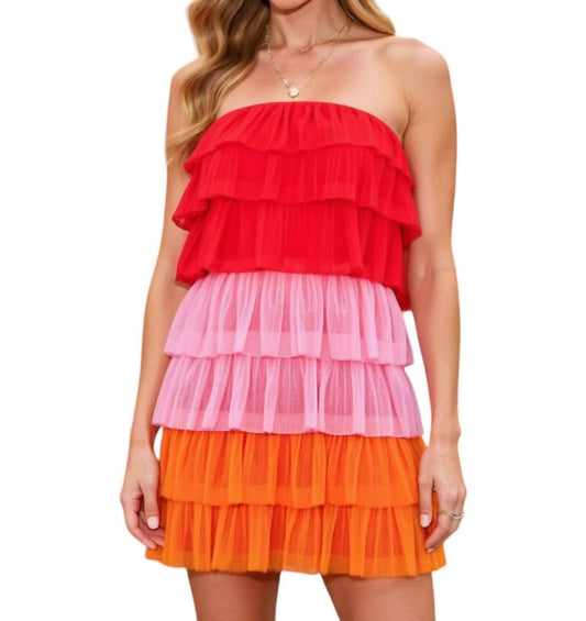 Knit & Lounge - Tiered Ruffle Mini Dress