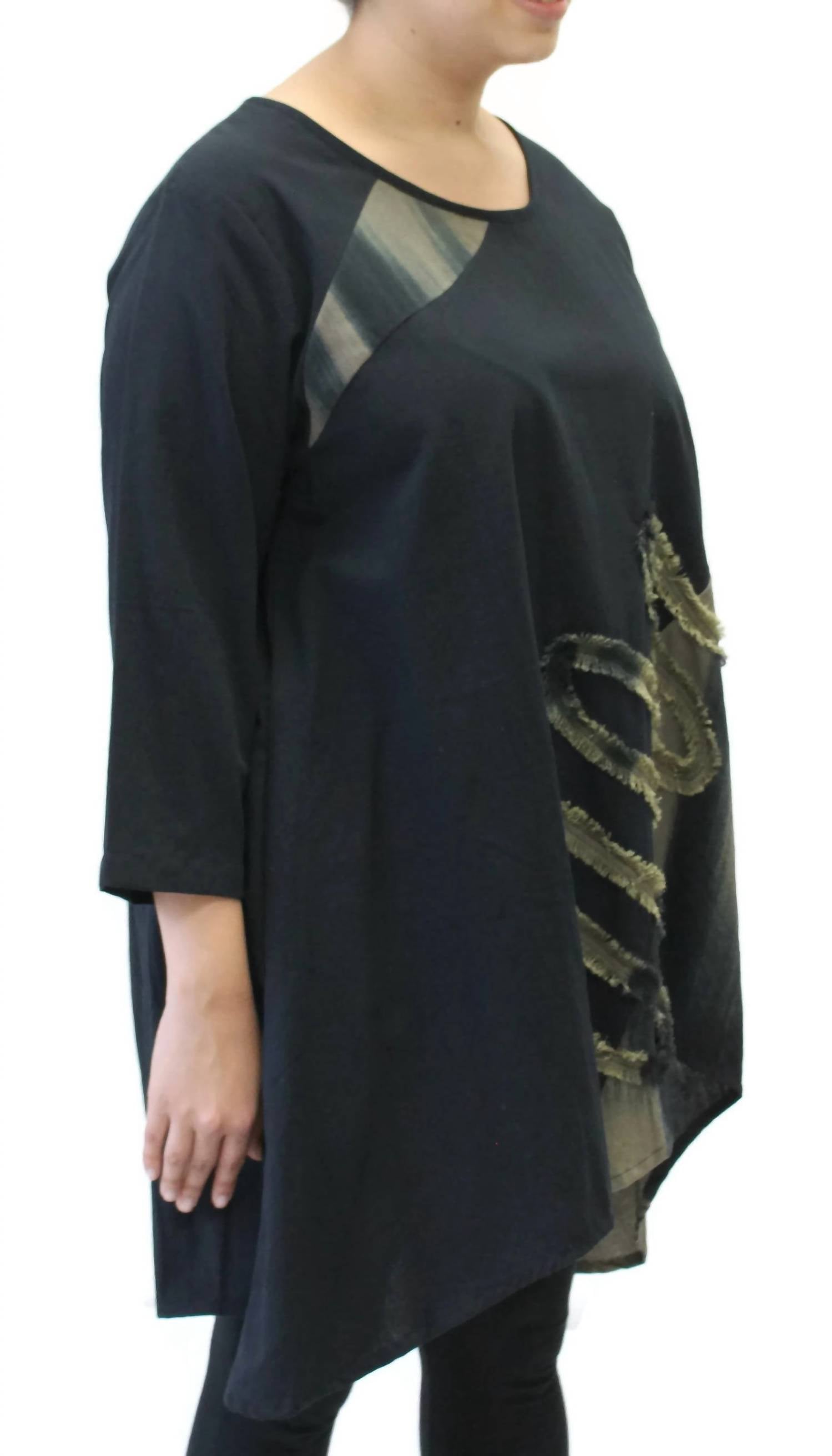 Modesce - Flower Collage Hand Painted Tunic Top