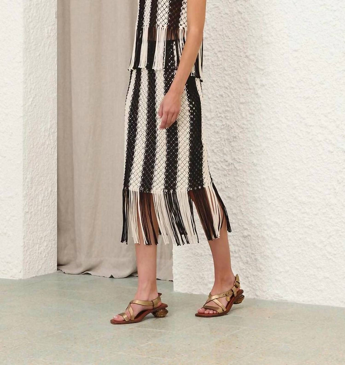 Zimmermann - Wanderlust Macrame Midi Skirt