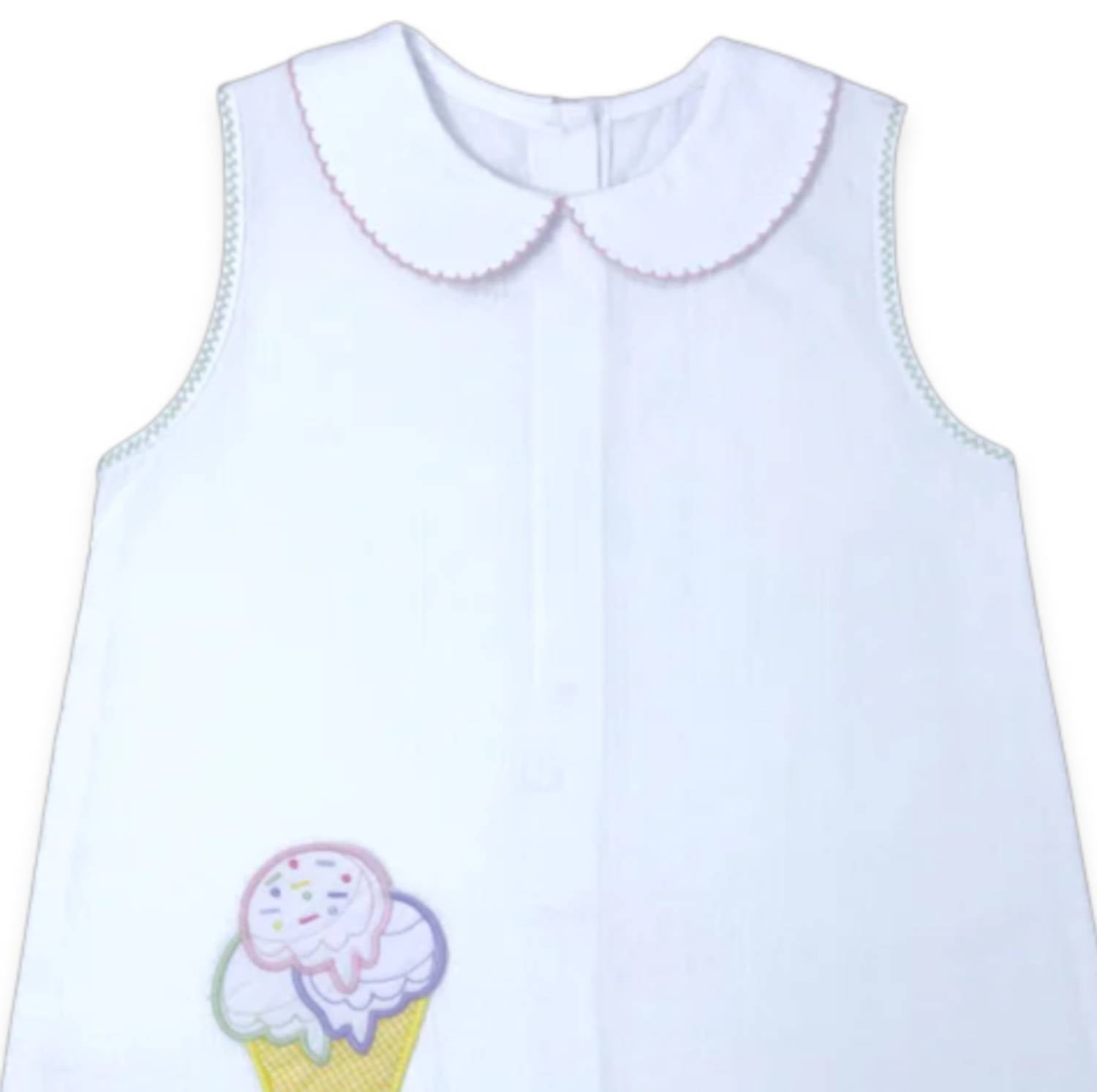 Lullaby Set Girls Ice Cream Dress in white - kids' dress - detail view