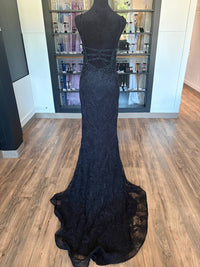 Jovani - Women's Long Floral Beaded Lace Dress