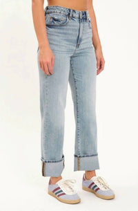 Daze - Sundaze High Rise Vintage Straight Cuffed Jeans